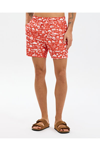 SKECHERS M 7 Inch Swimshort Erkek Kırmızı Deniz Şortu S2610132-0120