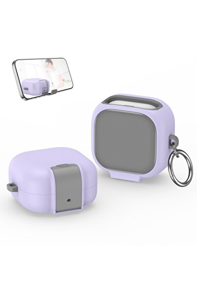 UnDePlus Samsung Galaxy Buds 4 Pro / Buds 4 ile uyumlu Kılıf Standlı Kilitli ...