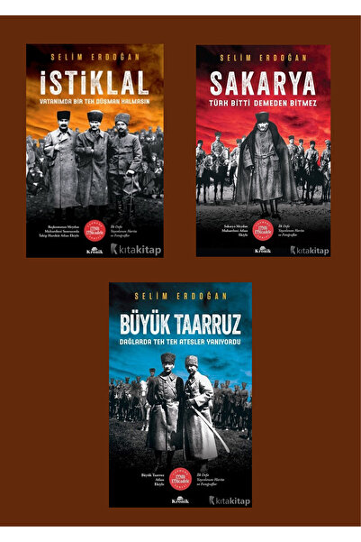 Kronik Kitap SELİM ERDOĞAN İSTİKLAL-SAKARYA-BÜYÜK TAARUZ 3 KİTAP MÜTHİŞ SET+K...