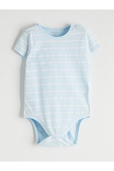 LC Waikiki Crew Neck Short Sleeve Baby Boy Bodysuit 2-Piece