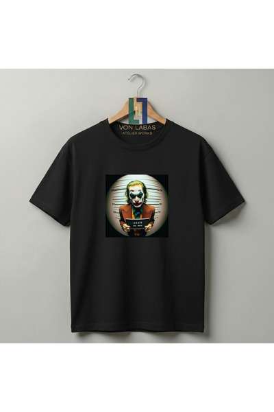 Grafftee Clothing تي شيرت مميز التصميم مطبوع عليه جوكر للجنسين