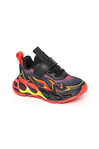 pepino 1943 Men's Baby Black-Red-Yellow Lighted Sports Shoes