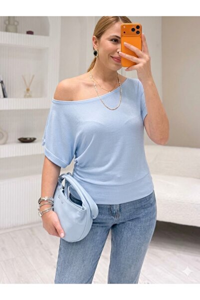 Royteks Fashion Boat Neck Short Sleeve Stylish Women's Buluz