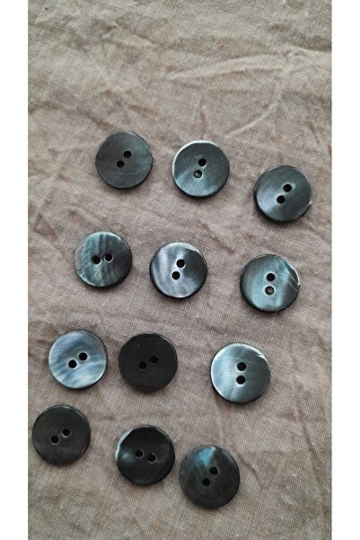 ILERI EUROPE Natural Genuine Pearl Mussel Shell Button 18 mm 12Pcs