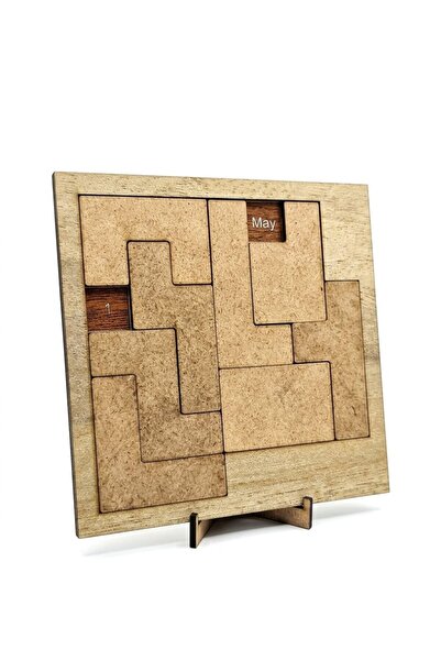Kaplan Teknolojileri Dekoratif Ahşap Takvim Puzzle – Yeniden Kullanılabilir S...