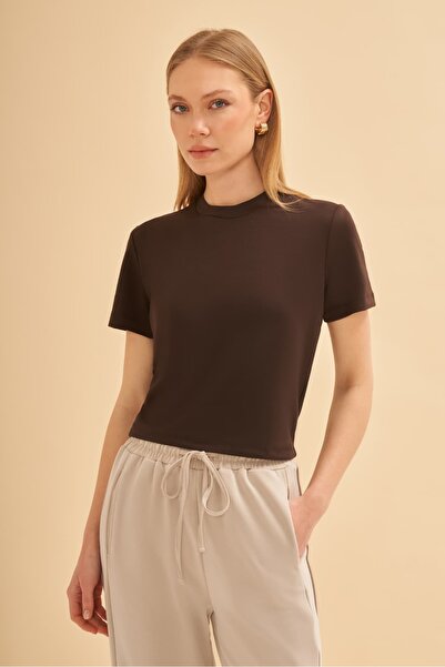 UTOPIAN Sıfır Yaka Crop T-Shirt