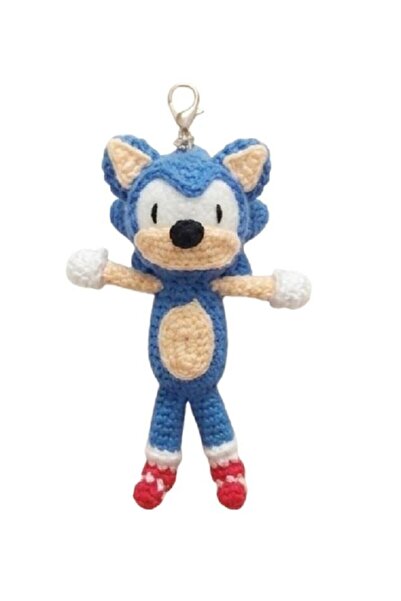 OYUNCAKPARK Maskot Sonic Amigurumi Organik Anahtarlık Oyuncak