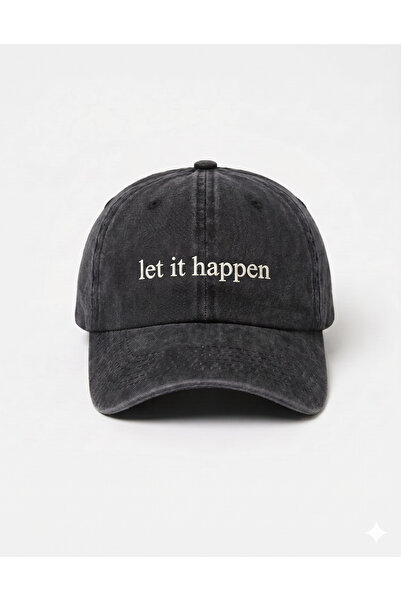 Tresore '' let it happen'' nakışlı yıkamalı şapka / ''let it happen'' işlemel...