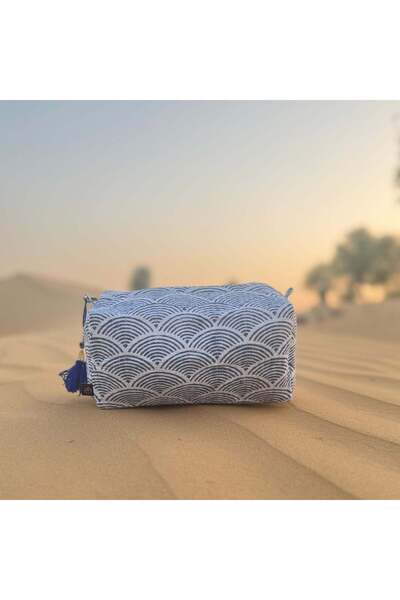 Tohfa Luxe Rasm Handmade Block Printed Pouch - Large