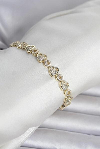 online kapsulavm avm alışveriş Brass Gold Color Zircon Stone Heart Model Wome...