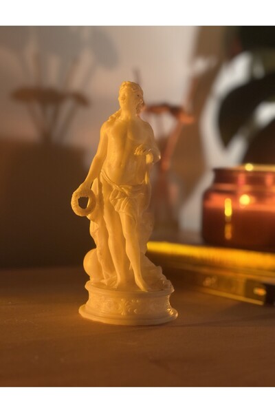 Lumitha Aydınlatmalı Dekoratif Mitolojik Biblo Apollo Heykeli – Klasik Sanat ...