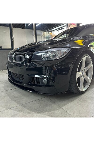 HYM TUNİNG BMW 3 SERİSİ E90 M SPORT UYUMLU LCI ÖN LİP 2009 2012 PARLAK SİYAH
