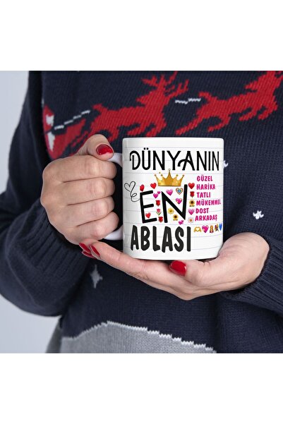 sıradışıhediyem dünyanın en ablası kupa bardak doğum günü hediyesi özel hediy...