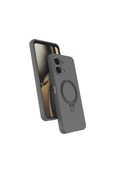 m.tk moveteck Oppo A6 Pro Kılıf Magsafe Halkalı Extra Standlı içi Kadife Yumu...
