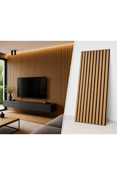 DBR Panou Riflaj Decorativ Adeziv 60x120 Cm Aspect Lemn Tip Panou Acustic Pvc...