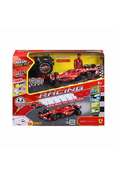 Maisto Set de pistă de construit cu mașină RC Ferrari SF 24 cu telecomandă de...