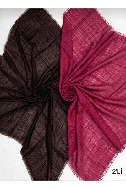 ÖZENSE 2'li Flamlı Pamuklu 4 Mevsim Kullanılabilir 100x100 cm Koyu Pembe ve K...