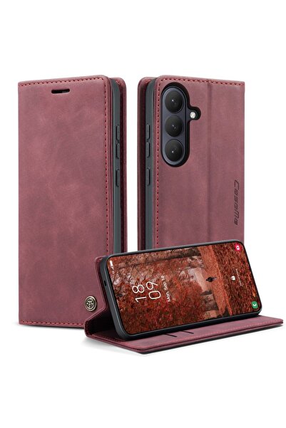 Caseme 013 Retro Θήκη Βιβλίο Wine Red (Samsung Galaxy S26 5G)