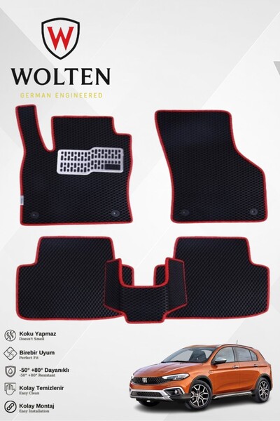 w wolten german engineered EGEA CROSS-FİAT-(2020-2025) İÇİN EVA İÇ PASPAS TAK...