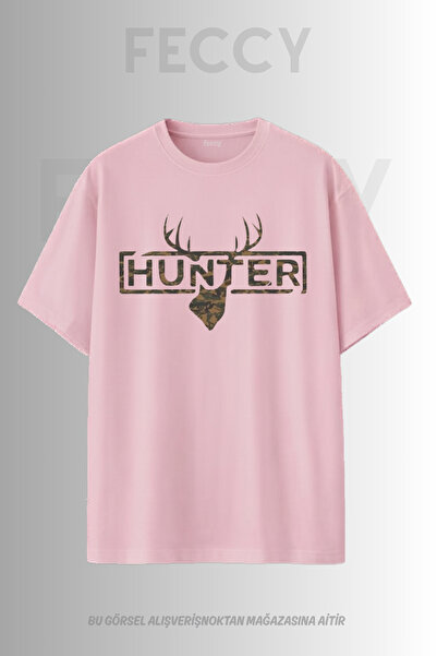 FECCY Premium Hunter Printed Hunter Theme Unisex Oversize Γυναικείο T-Shirt Α...