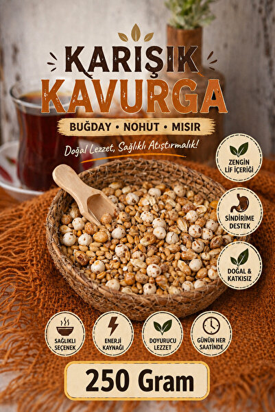 ÜLKÜ KURUYEMİŞ (250 Gr) Karışık Kavurga - Buğday Nohut Mısır Kavurgası