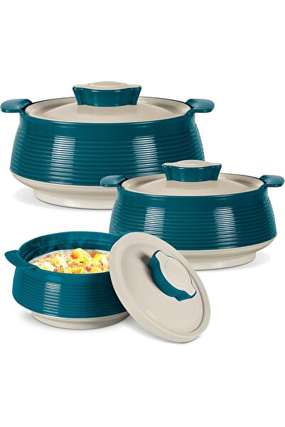 Milton Vince Junior Insulated Stainless Steel Inner Casserole, Set of 3 Piece...