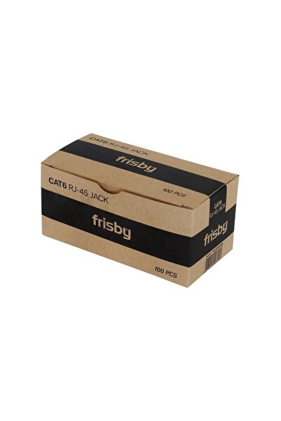 Hobibahçem موصل FRISBY FNW-RJ4520N CAT6 RJ45 UTP علبة تحتوي على 100 قطعة