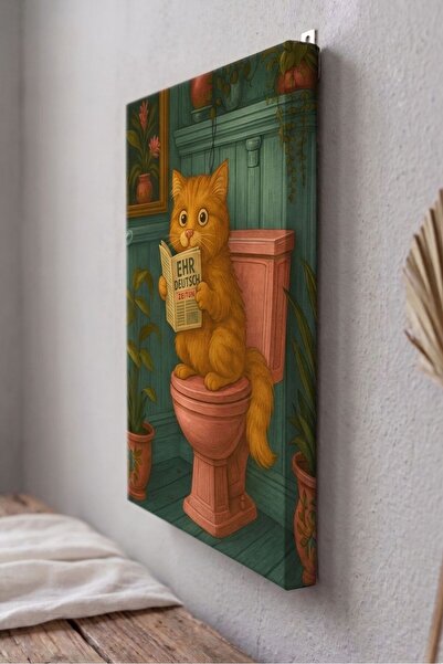 Harika bir ev BANYO VE MUTFAK İÇİN KANVAS TABLO HAYVAN DESENLİ MODERN TASARIM...