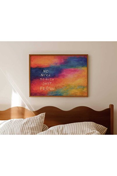 NinaStore "Acele Yok, Sadece Akışa Bırak" Sözü Baskısı - Soyut Rothko Esintil...