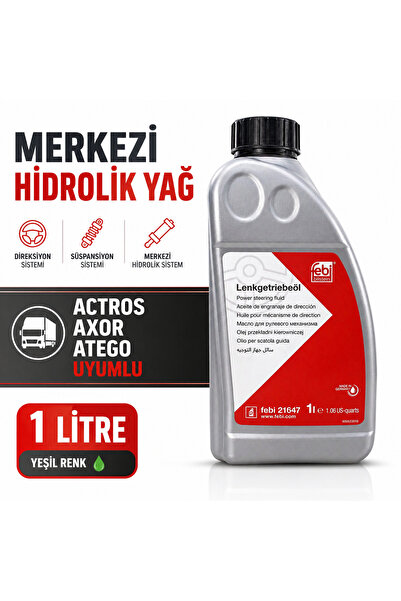 Febi 21647 Pentosin Merkezi Hidrolik Direksiyon Yağı 1 Litre Yeşil Renk Mercedes Actros Axor Atego 0019892403