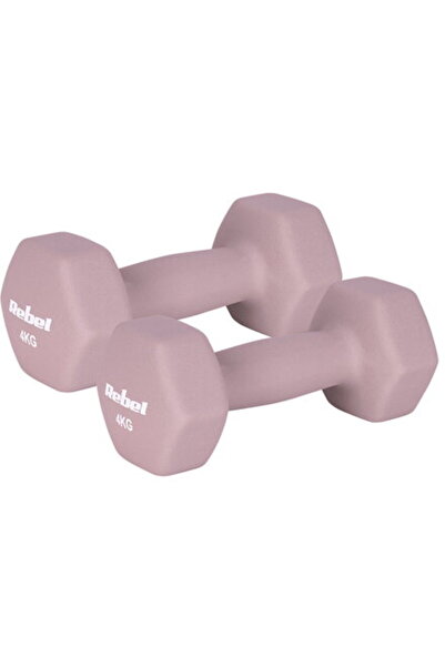 Rebel CAST IRON DUMBBELL NEOPRENE COATED HEX 2 X 4KG ACTIVE