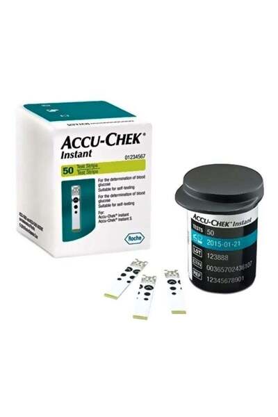 Accu Chek ACCU-CHEK 50-Piece Instant Blood Glucose Test Strip Set