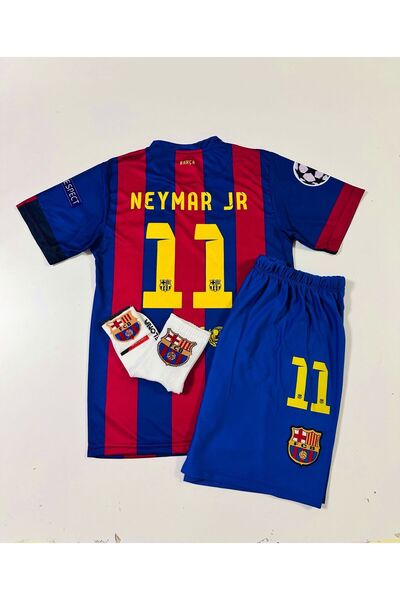 jabuka Barcelona 2015 Şampiyonlar Ligi Finali NEYMAR JR. Nostalji Çocuk Forma...