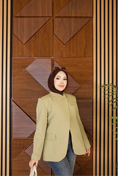 Elti Collection KADIN DİK YAKA DÜĞMELİ BLAZER CEKET-MODERN KESİM ŞIK GÜNLÜK&O...