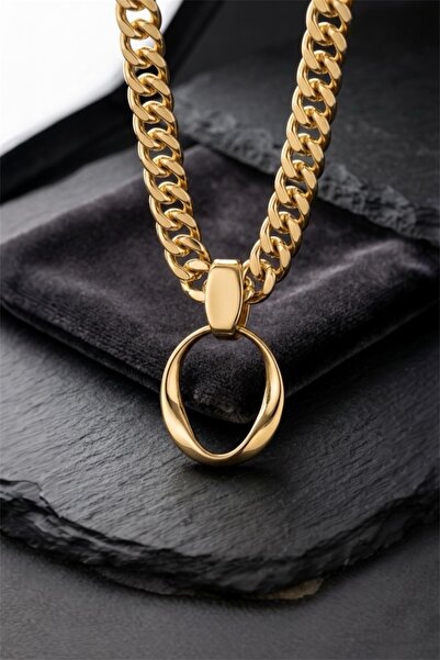 Sevil Gülgün Atelier Women's Gold Gourmet Chain Necklace - Minimalist Circle ...