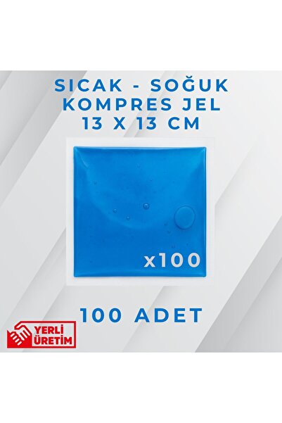 Vistart Mavi 13x13 cm 100 Adet Soğuk Kompres Jel Buz Aküsü Soğuk Zincir Buz J...