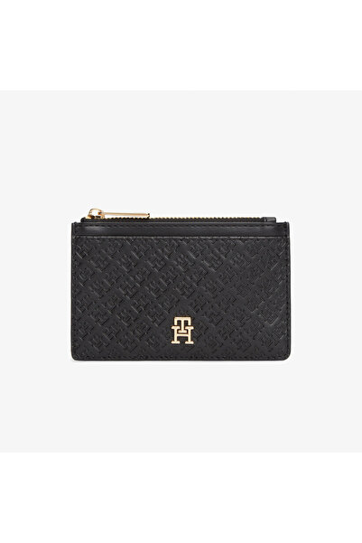 Tommy Hilfiger Th Kadın Icon Long Cc Holder Mono Siyah Kadın Kartlık