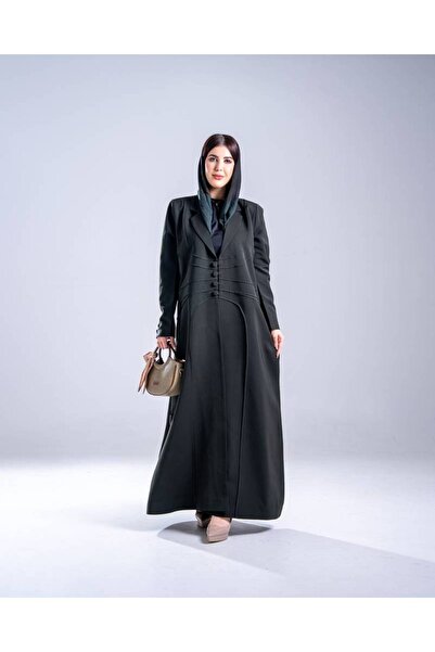 elegant hijab بليزر أخضر داكن