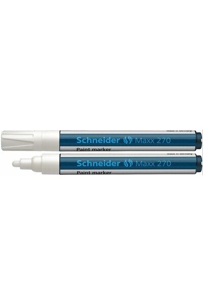 SCHNEIDER Marker cu vopsea Maxx 270, varf rotund 1-3mm - alb