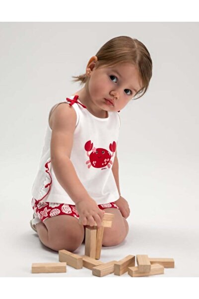 MAYORAL Baby Girl Crab Printed Shorts Set 6 Months 4 Years Red
