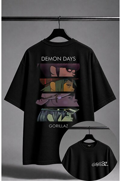Fuddy Moda Μπλουζάκι Unisex Gorillaz Demon Days με στάμπα στην πλάτη και λαιμ...