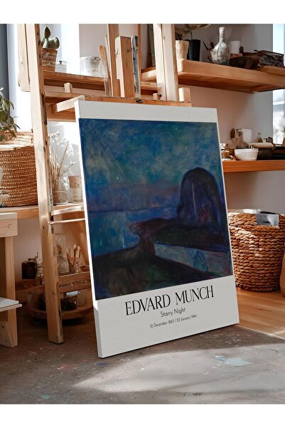 Postifull Edvard Munch - Starry Night, Canvas Painting, Art Series No:111722