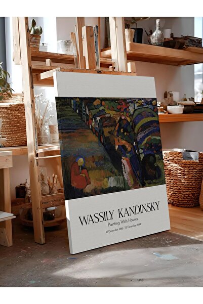 Postifull Wassily Kandinsky - Painting with Houses, Canvas Art, Art Series No...