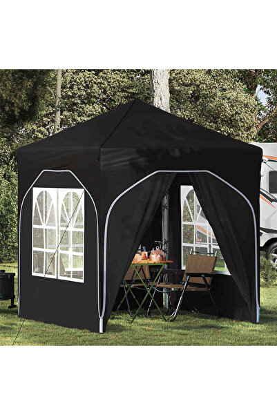 vidaxl Cort de Petrecere Pop-up 192 x 192 x 245 cm Negru