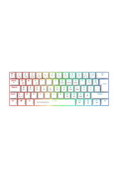 GAMEBOOSTER Syma RGB Blue 60M Switch Kablolu Beyaz Mekanik Gaming Klavye