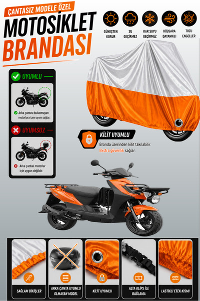 Cemku Twin غطاء محرك متوافق مع Kymco Agility Carry 50i 4T باللون الرمادي من ا...