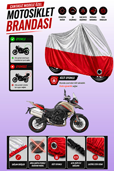Cemku Twin غطاء محرك متوافق مع Benelli TRK 702X باللون الرمادي من الأعلى والأ...