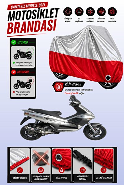 Cemku Twin Top Gray - Bottom Red Piaggio Runner 180 Compatible Engine Cover, ...