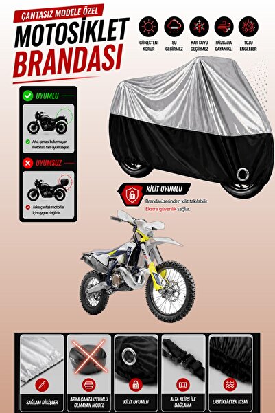 Cemku Twin غطاء محرك متوافق مع Husqvarna TE 300 باللون الرمادي من الأعلى والأ...