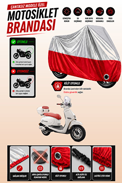 Cemku Twin Top Gray - Bottom Red Kuba Brilliant 125 Pro Compatible Engine Cov...